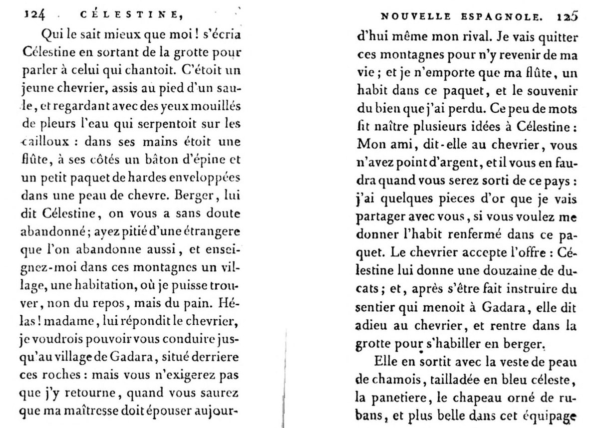 Two facing printed pages in French, page 124 beginning Qui le sait mieux que moi and page 125 beginning d'hui même mon rival